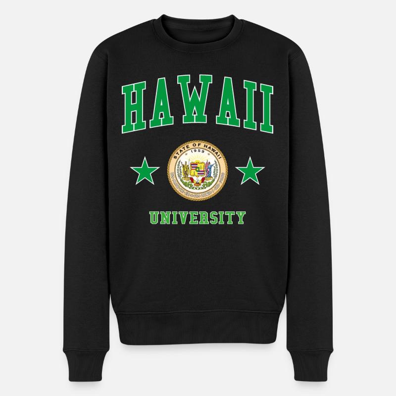 Hawaii University - Men's Premium Organic Jumper - black