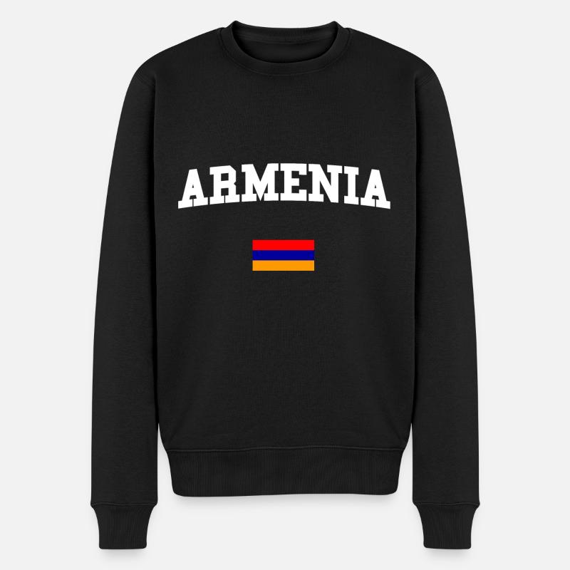 ARMENIEN - Männer Premium Bio Pullover - Schwarz