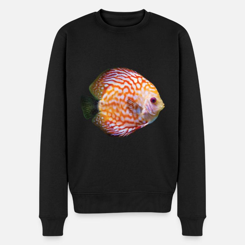 Ich Liebe Meine Diskusfische Im Aquarium - Männer Premium Bio Pullover - Schwarz