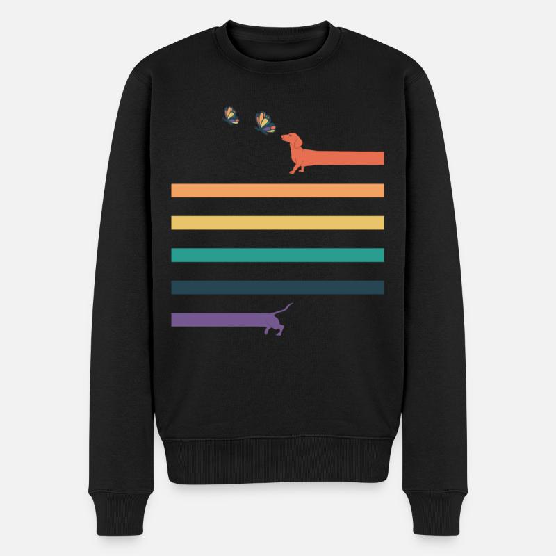 Cool papillon teckel design cadeau - Pull Premium bio Homme - noir