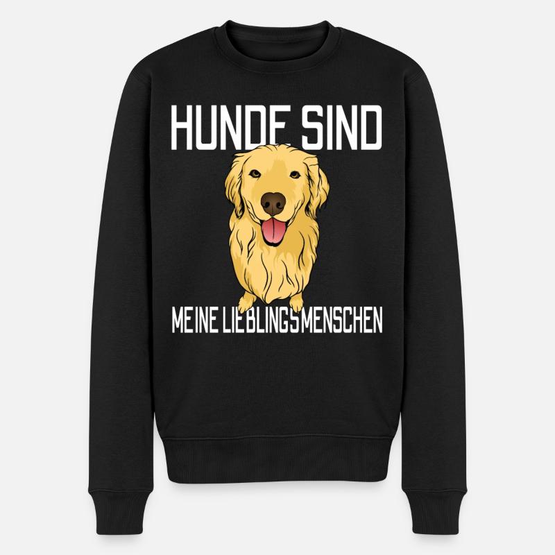 Hunde Lieblingsmenschen Geschenkidee - Männer Premium Bio Pullover - Schwarz
