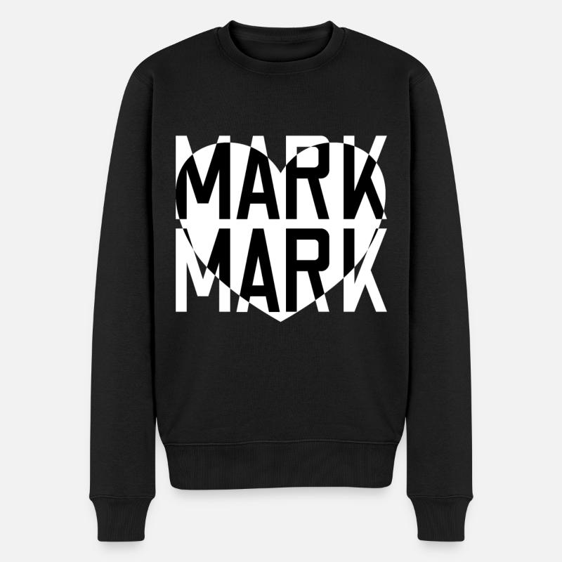 Mark Liebe Übermorgen - Männer Premium Bio Pullover - Schwarz