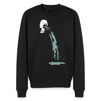 DRÔLE DE MARSHMALLOW VOMIT. HALLOWEEN - Pull Premium bio Homme - noir - Devant - Nico (187cm)
