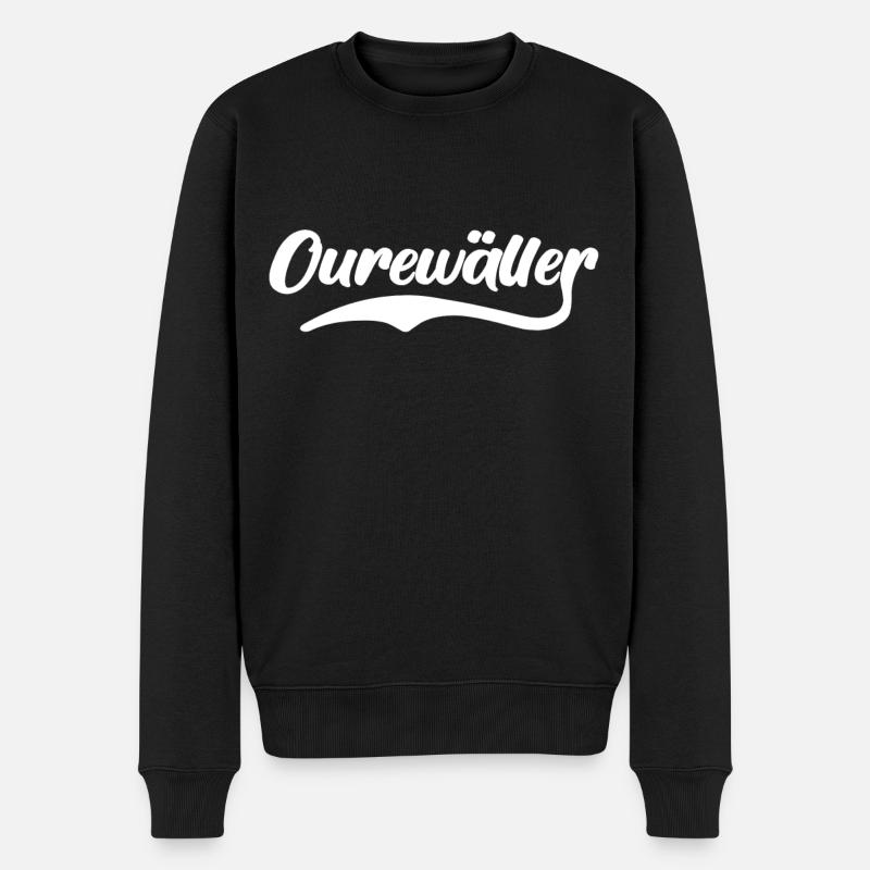 Odenwald Sprüche Odenwälder - Männer Premium Bio Pullover - Schwarz