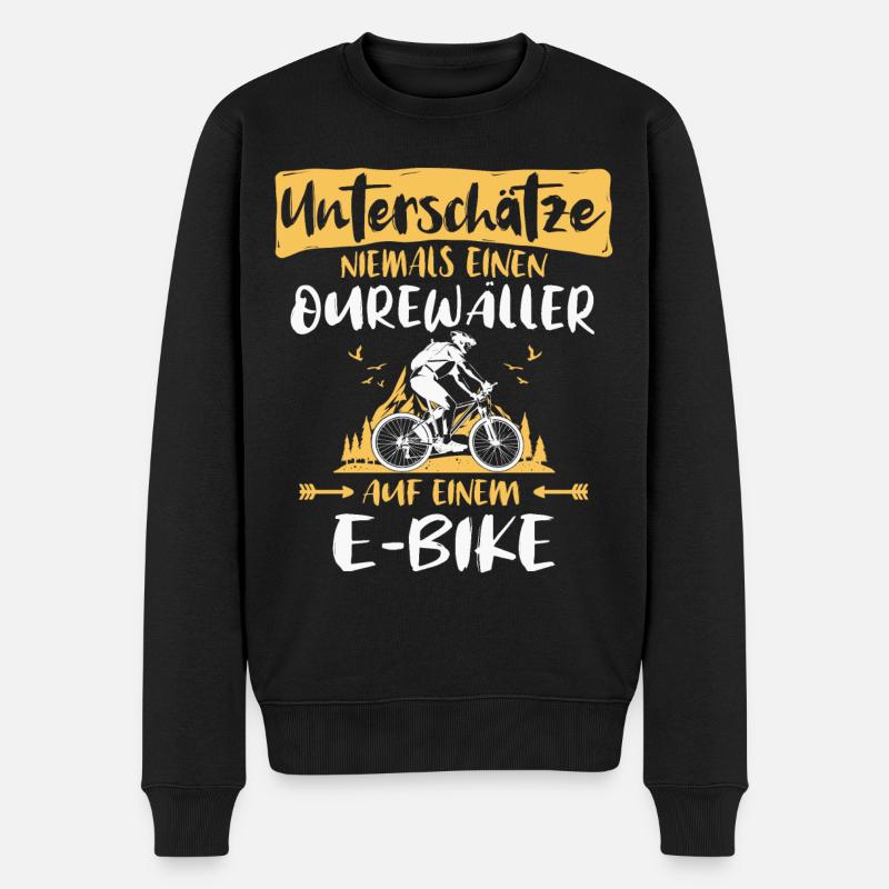 Odenwald Ebike Odenwälder Ebiker Odenwaelder - Männer Premium Bio Pullover - Schwarz