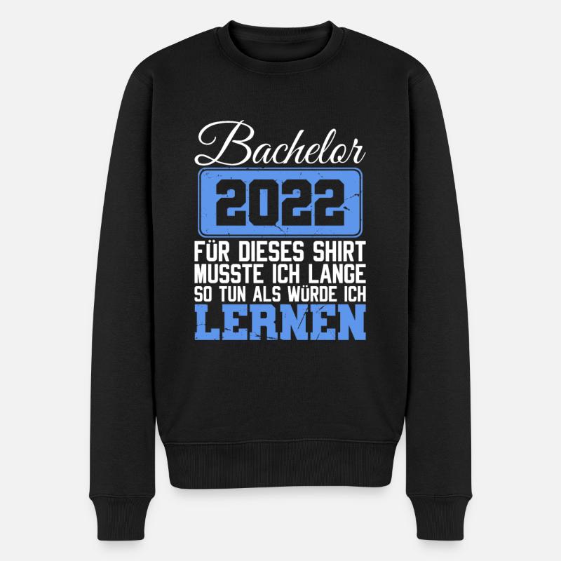 Bachelorarbeit 2022 Studium Uni Abschluss Bachelor - Männer Premium Bio Pullover - Schwarz