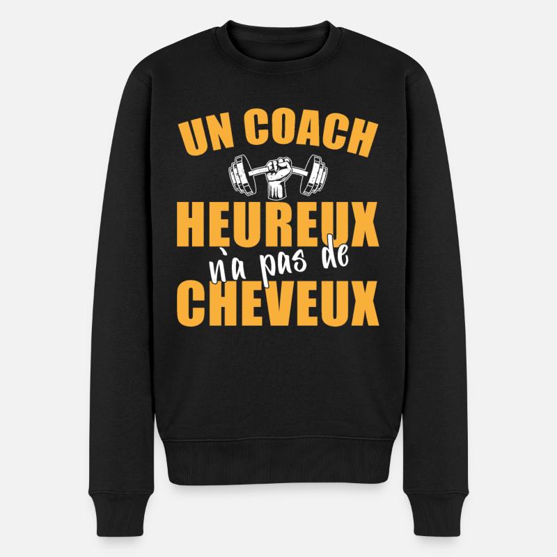 Coach sportif, idée cadeau entraîneur. Coaching - Pull Premium bio Homme - noir