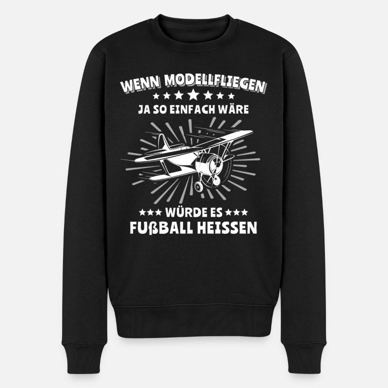Modellfliegen Modellflug RC Flugzeug - Männer Premium Bio Pullover - Schwarz