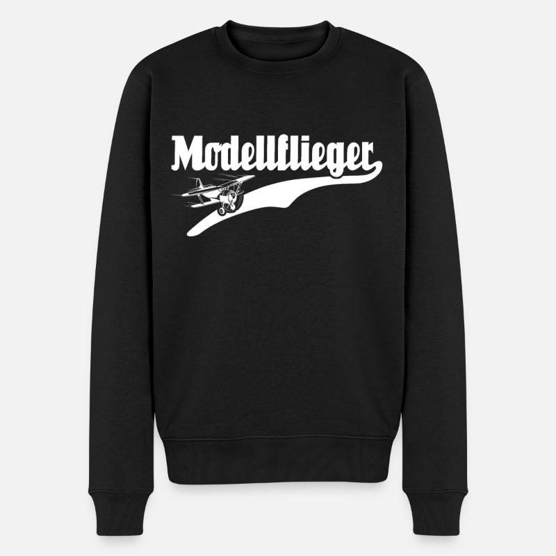 Modellflieger Modellflug Modellfliegen - Männer Premium Bio Pullover - Schwarz