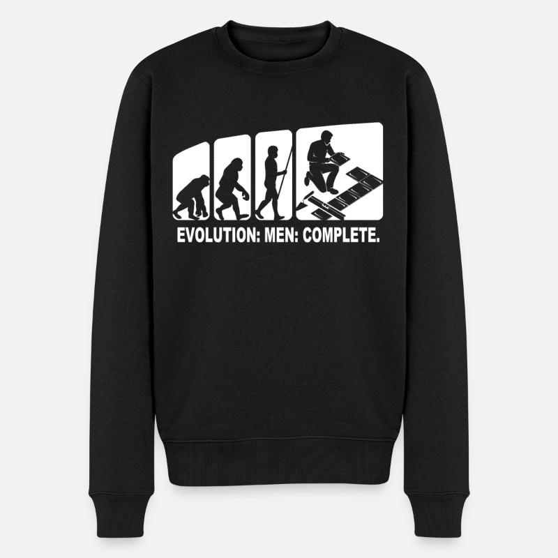 Carrelage Evolution Carrelage Pose - Pull Premium bio Homme - noir