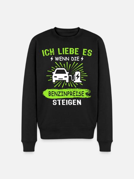 Eauto Elektroauto E-Auto - Männer Premium Bio Pullover - Schwarz