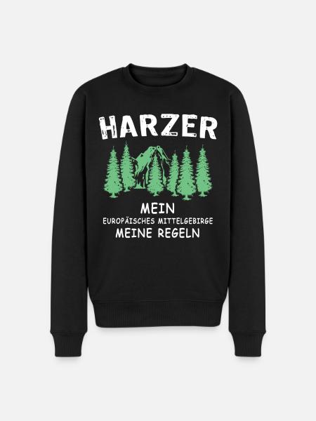 Harz Sprüche Harzer - Männer Premium Bio Pullover - Schwarz