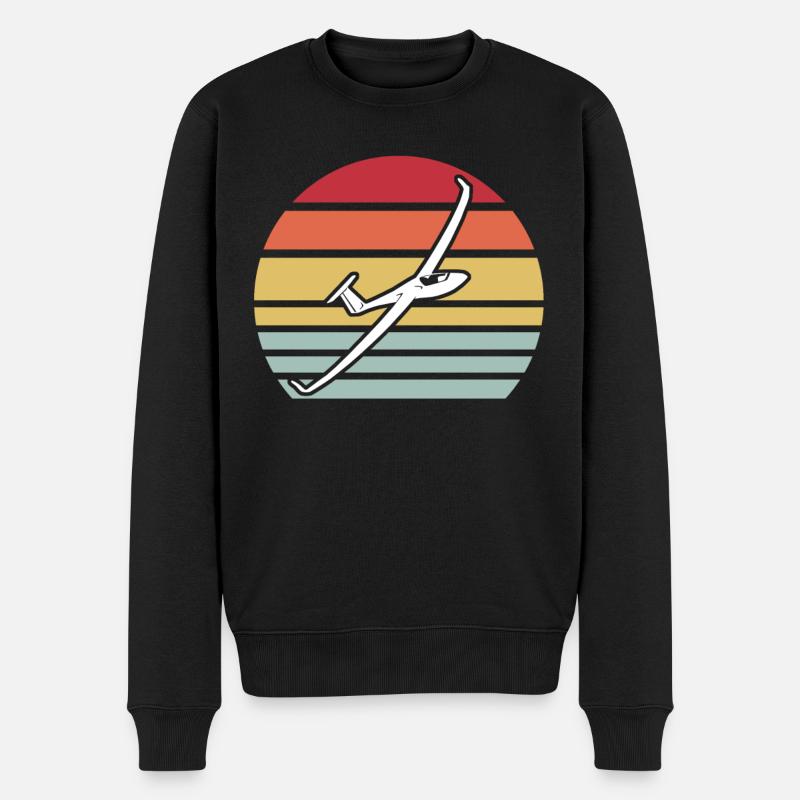 Segelflieger Segelfliegen Segelflugzeug - Männer Premium Bio Pullover - Schwarz