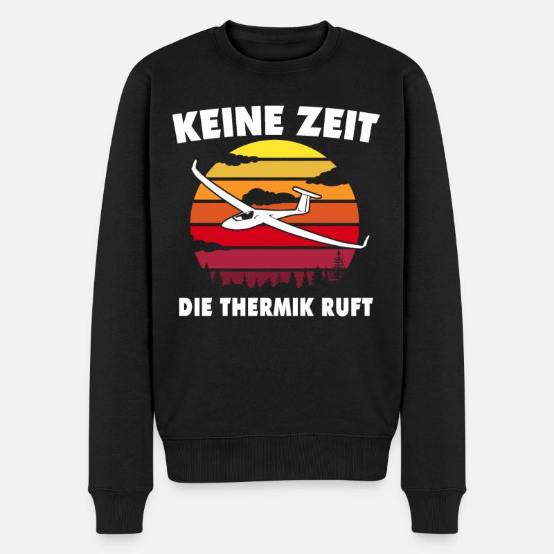 Segelflugzeug Fliegen Segelfliegen Segelflieger - Männer Premium Bio Pullover - Schwarz