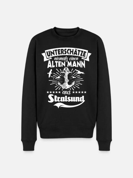 Stralsund - Männer Premium Bio Pullover - Schwarz