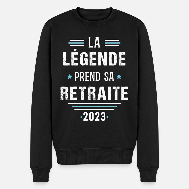 Retraité Idée cadeau Retraite humour carrière - Pull Premium bio Homme - noir