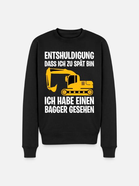 Bagger Excavator - Männer Premium Bio Pullover - Schwarz