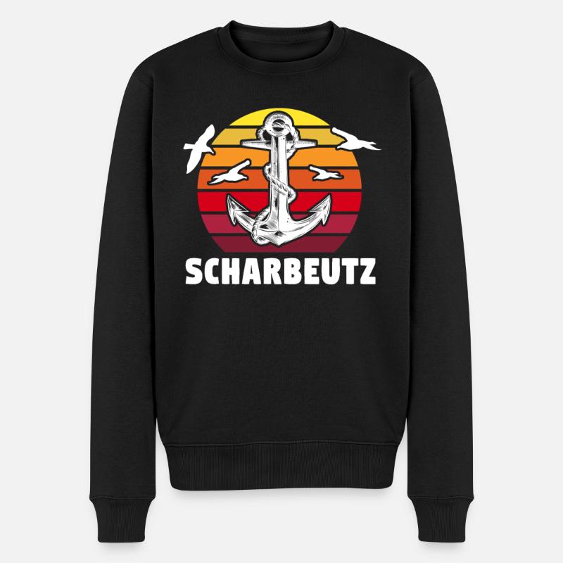 Scharbeutz Ostsee Scharbeutzer - Männer Premium Bio Pullover - Schwarz
