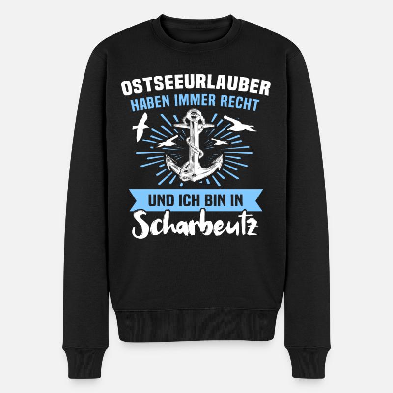 Scharbeutz Ostsee Scharbeutzer Souvenir - Männer Premium Bio Pullover - Schwarz