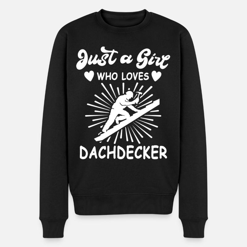 Dachdecker - Männer Premium Bio Pullover - Schwarz