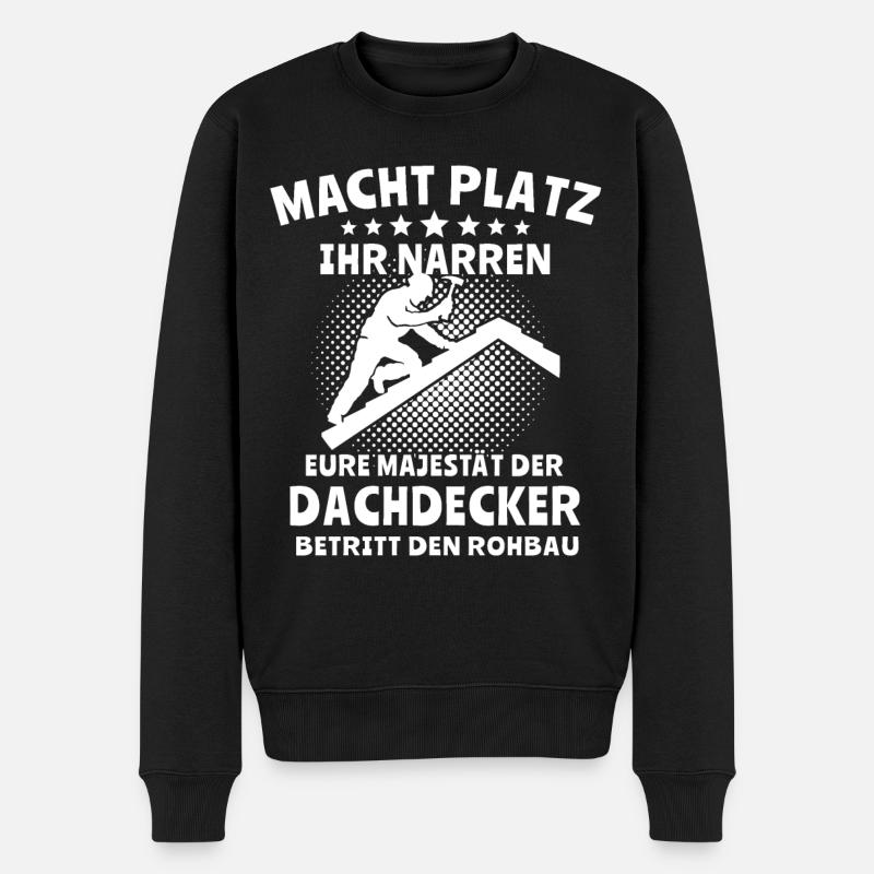 Dachdecker - Männer Premium Bio Pullover - Schwarz