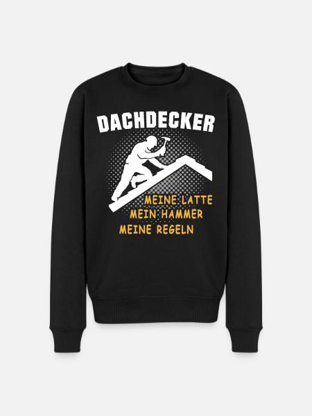 Dachdecker Dachspengler Dachdecken Dachklempner - Männer Premium Bio Pullover - Schwarz