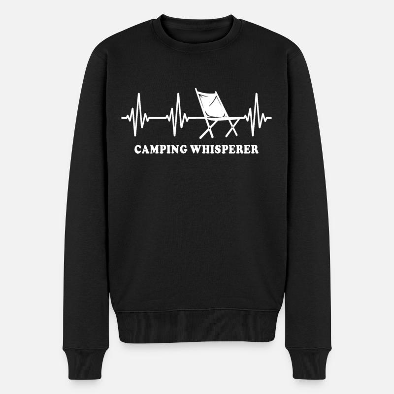 Camping Campingplatz Campen - Männer Premium Bio Pullover - Schwarz