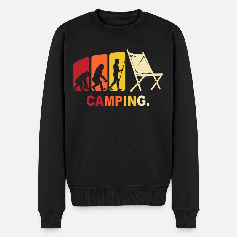 Camping Campingplatz Campen - Pull Premium bio Homme - noir