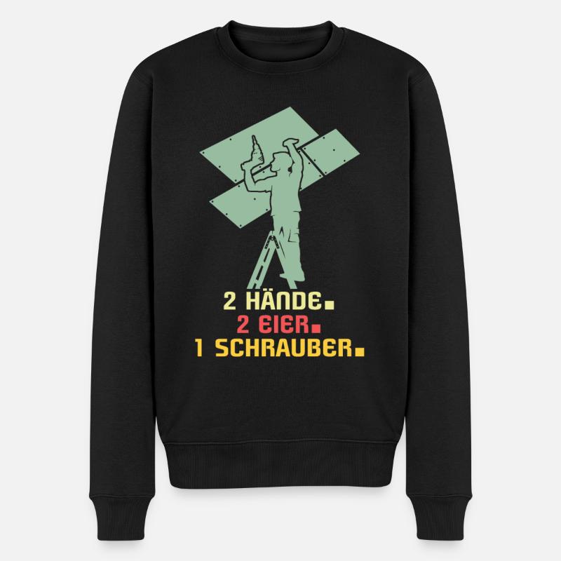 Trockenbauer Trockenbau Trockenbaumonteur - Männer Premium Bio Pullover - Schwarz