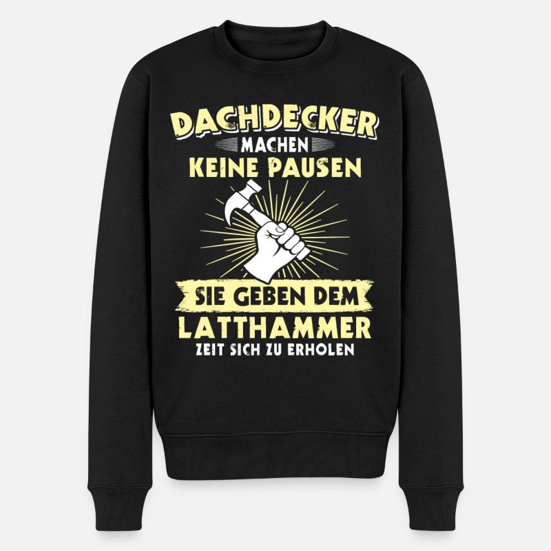 Dachdecker Dächer Decken Dachdecken - Männer Premium Bio Pullover - Schwarz