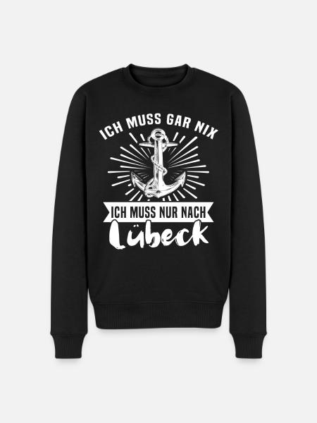 Lübeck - Männer Premium Bio Pullover - Schwarz