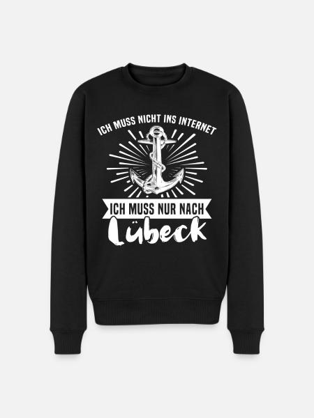 Lübeck - Männer Premium Bio Pullover - Schwarz
