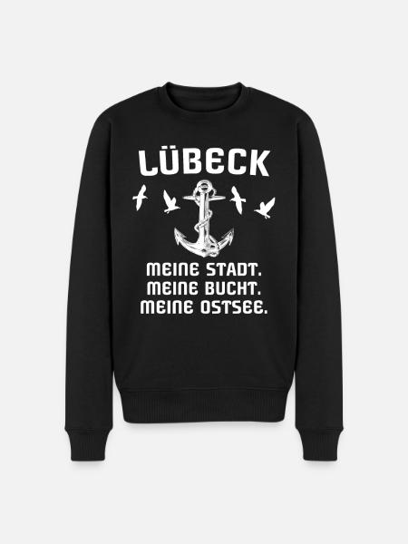 Lübeck - Männer Premium Bio Pullover - Schwarz