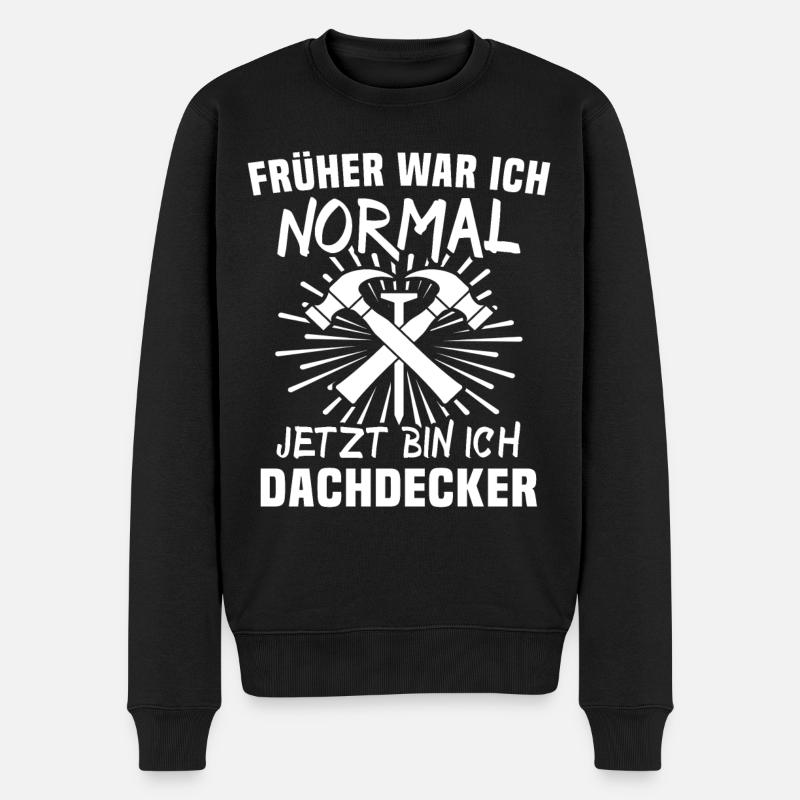 Dachdecker - Männer Premium Bio Pullover - Schwarz