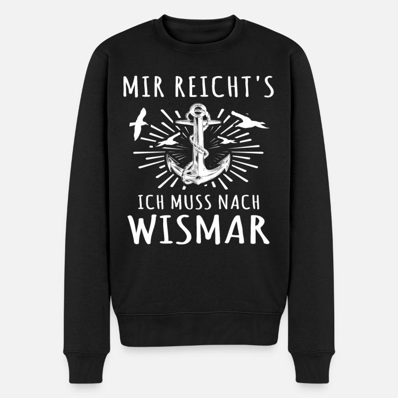 Wismar - Männer Premium Bio Pullover - Schwarz