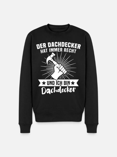 Dachdecker Dachdecken - Männer Premium Bio Pullover - Schwarz