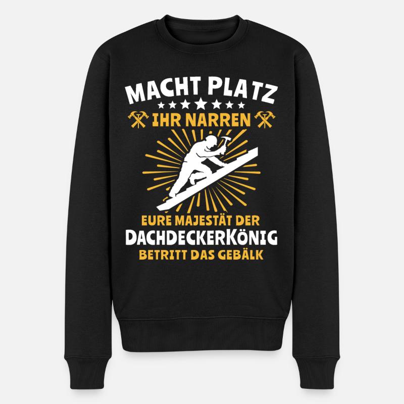 Dachdecker Dachspengler Dachklempner - Männer Premium Bio Pullover - Schwarz