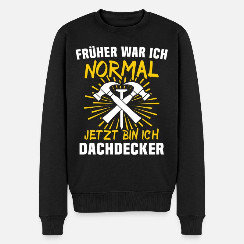 Dachdecker Dachspengler Dachklempner - Männer Premium Bio Pullover - Schwarz