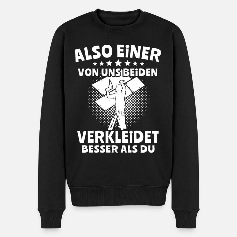 Trockenbauer - Männer Premium Bio Pullover - Schwarz