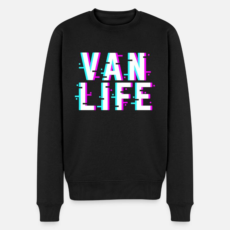 Camping-car Van Life Camping Camping - Pull Premium bio Homme - noir