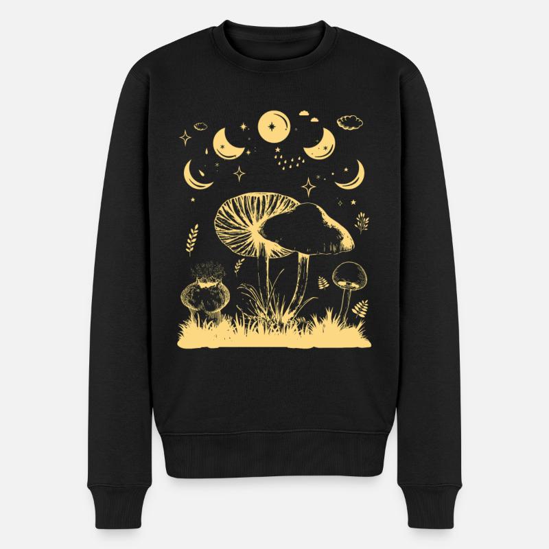 Nur eine Phase - Vom Mond - Männer Premium Bio Pullover - Schwarz