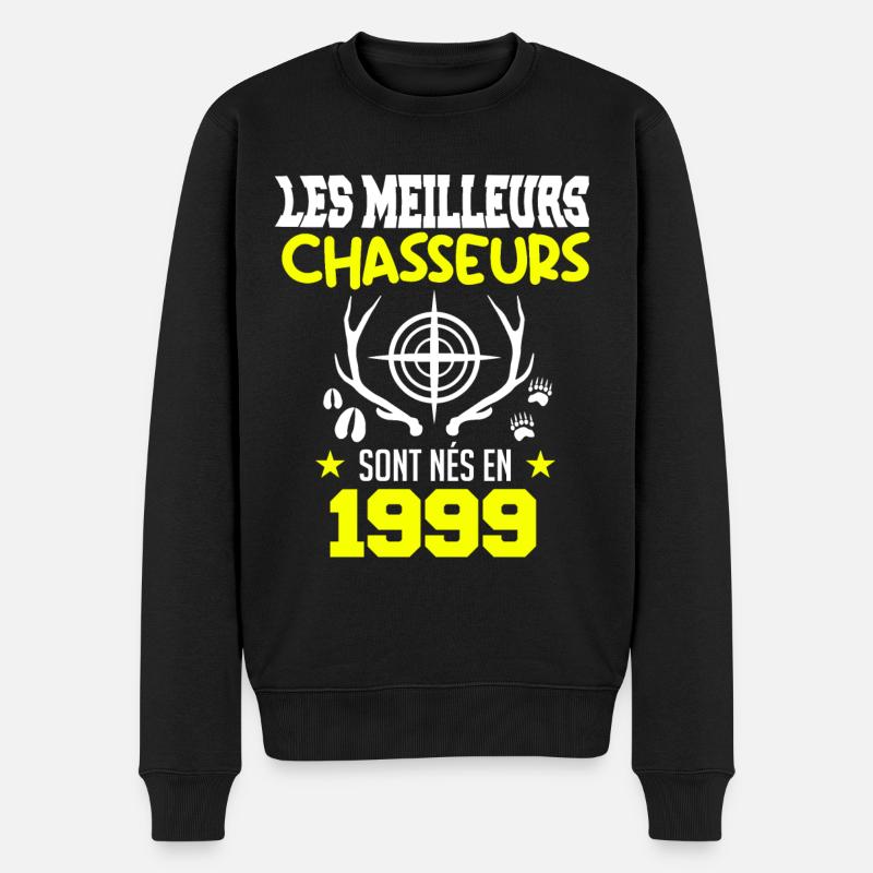 Anniversaire chasseur Née en1999 - Pull Premium bio Homme - noir