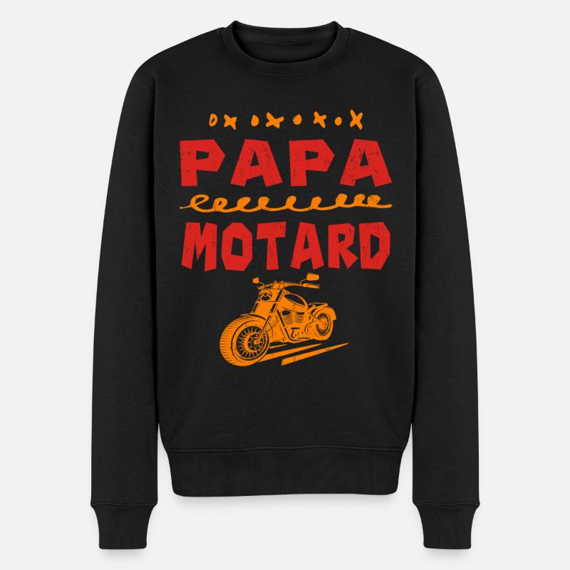 Papa Motard - Pull Premium bio Homme - noir