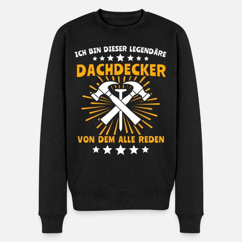 Dachdecker Legende Dachspengler Dachklempner - Männer Premium Bio Pullover - Schwarz