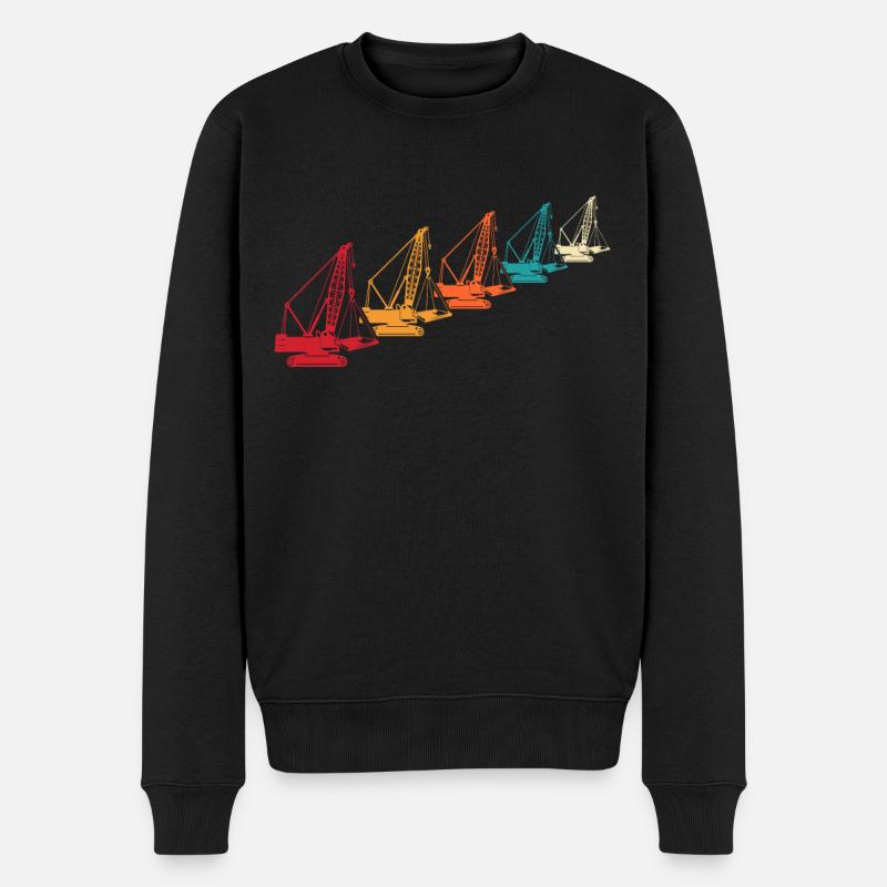 Kranführer Kran Kranfahrer - Männer Premium Bio Pullover - Schwarz