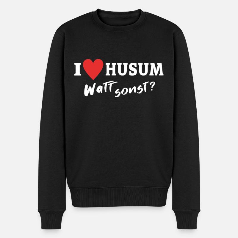 J’aime Husum Liebe Husumer - Pull Premium bio Homme - noir