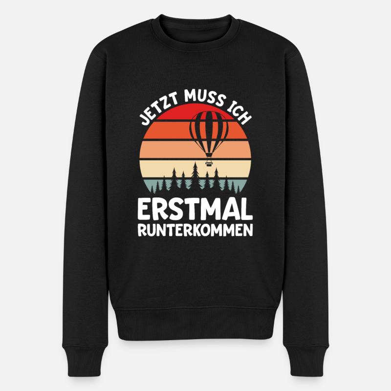 Heißluftballon Ballonfahrt Ballonfahrer Pilot - Männer Premium Bio Pullover - Schwarz