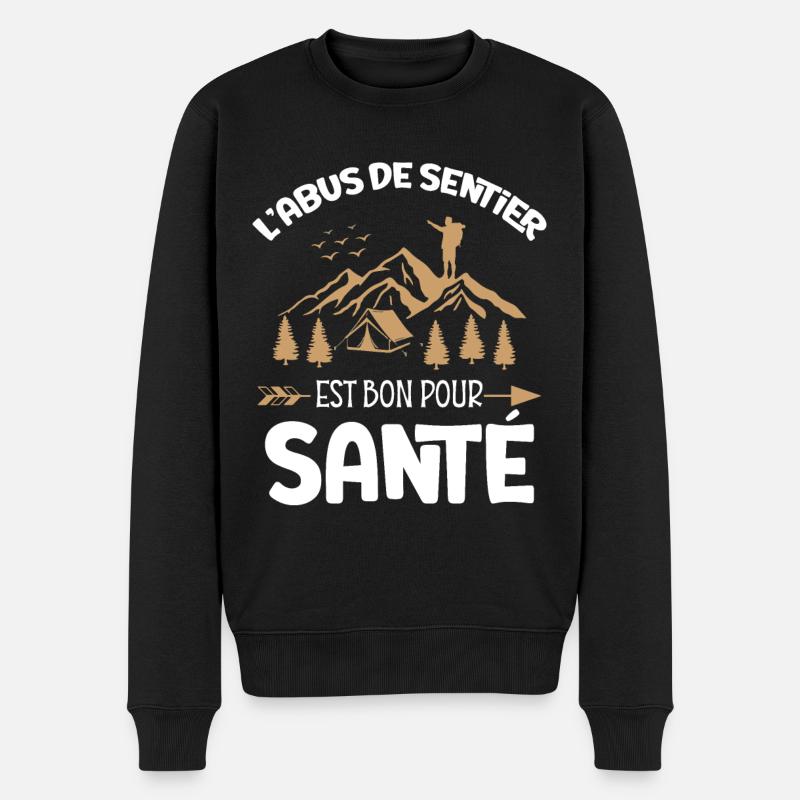Randonnée Idée cadeau randonneur humour - Pull Premium bio Homme - noir