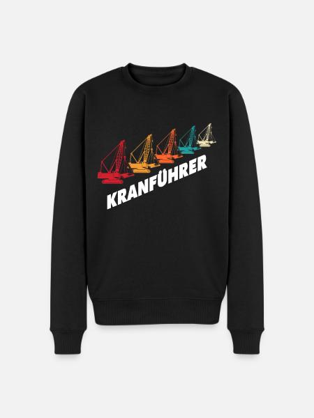 Kranführer Kran Kranfahrer - Männer Premium Bio Pullover - Schwarz