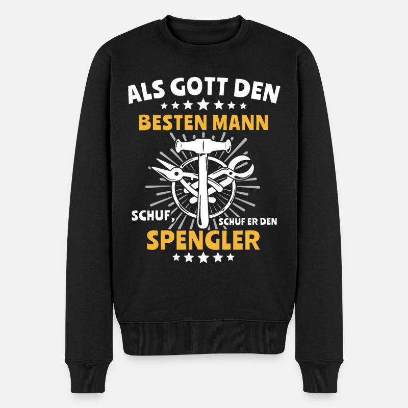 Spengler Bauspengler Spengeln - Männer Premium Bio Pullover - Schwarz